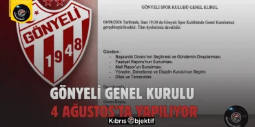Gönyeli Genel Kurulu 4 Ağustos’ta yapılıyor - Görsel Dizayn