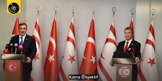 Yılmaz ve Üstel Ercan Havalimanı’nda ortak basın toplantısı düzenledi