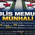 Polis Genel Müdürlüğü’nden 180 erkek 20 kadın polis memuru için münhal ilanı - Görsel Dizayn