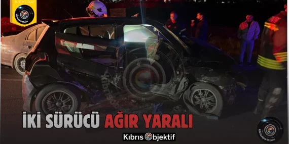 Lefkoşa’da kaza: İki sürücü ağır yaralandı
