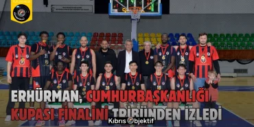 Erhürman, KKTC Basketbol Federasyonu Cumhurbaşkanlığı Kupası Final Maçı’nı izledi - Görsel Dizayn