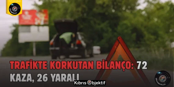 Haftalık trafik raporu: 72 kaza, 26 yaralı