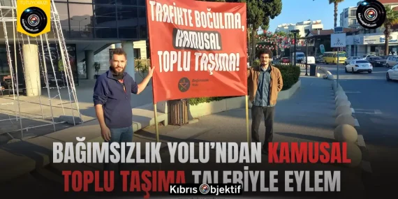 Bağımsızlık Yolu kamusal toplu taşıma talebiyle Girne’de eylem gerçekleştirdi