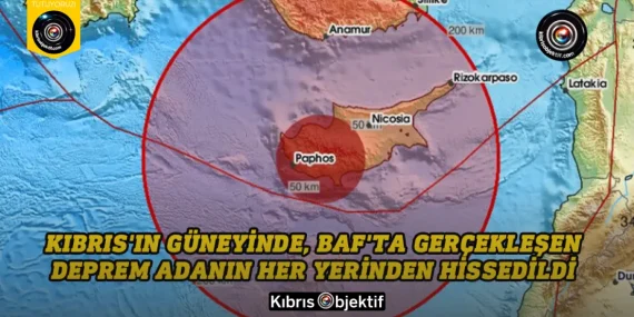 Baf’ta bugün meydana gelen 4.5 büyüklüğündeki sarsıntı KKTC’de de hissedildi
