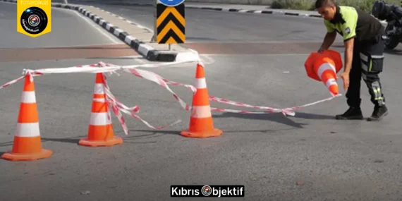 Gönyeli çemberi ile Boğazköy kavşağı arası trafik akışına kapatıldı
