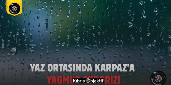 Yaz Ortasında Karpaz’a Yağmur Sürprizi