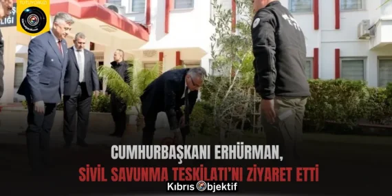 Cumhurbaşkanı Erhürman, Sivil Savunma Teşkilatı’nı ziyaret etti