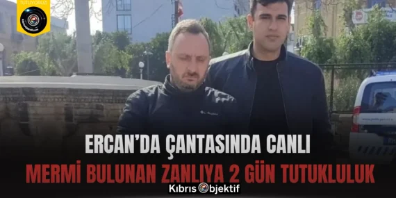 Ercan’da Çantasında Canlı Mermi Bulunan Zanlıya 2 Gün Tutukluluk