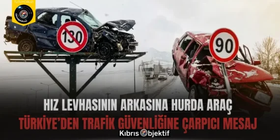 Hız Levhasının Arkasına Hurda Araç: Türkiye’den Trafik Güvenliğine Çarpıcı Mesaj