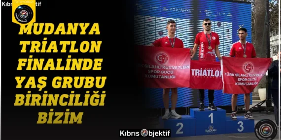 Mudanya triatlon finalinde yaş grubu birinciliği bizim