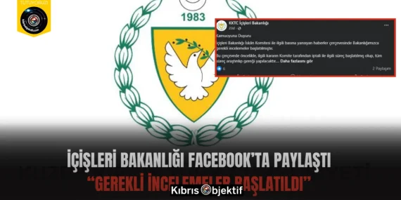 İçişleri Bakanlığı Facebook’ta Paylaştı:  “Gerekli İncelemeler Başlatıldı”