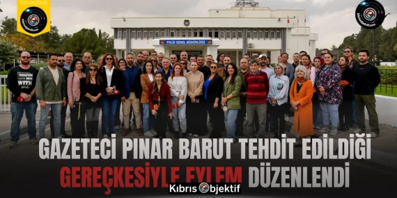 Gazeteci Pınar Barut tehdit edildiği gereçkesiyle eylem düzenlendi