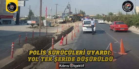 Polis sürücüleri uyardı: Yol tek şeride düşürüldü