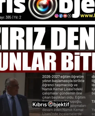Kıbrıs Objektif BİRİNCİ SAYFA – 16 Eylül 2026 - Görsel Dizayn