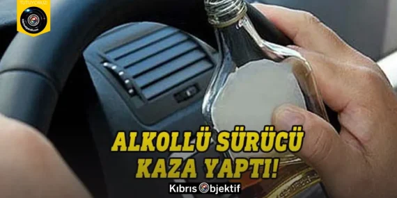 Girne-Lefkoşa ana yolunda kaza: Alkollü sürücü tutuklandı