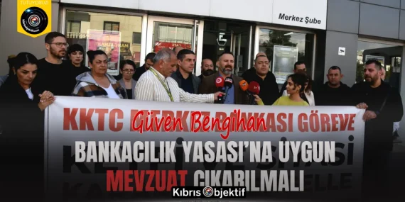 KTAMS, Vakıflar Bankası önünde basın açıklaması yaptı