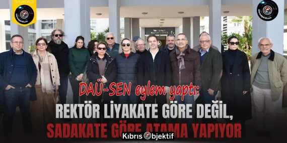 DAÜ-SEN eylem yaptı: Rektör liyakate göre değil, sadakate göre atama yapıyor