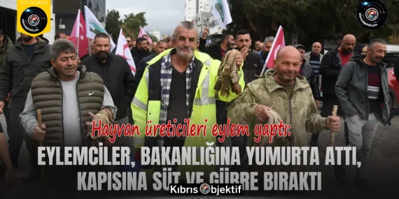 Hayvan üreticileri Tarım Bakanlığı önünde eylem yaptı
