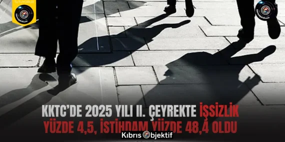 KKTC’de 2025 yılı II. Çeyrekte işsizlik yüzde 4,5, istihdam yüzde 48,4 oldu