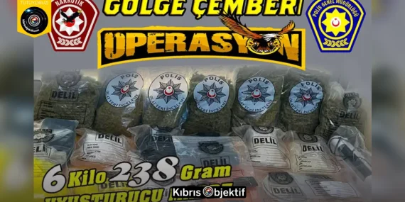 Gölge Çemberi Operasyonu: 6 kilo 238 gram uyuşturucu bulundu