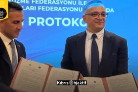 Kuzey Kıbrıs Su Sporları Federasyonu ile Türkiye Yüzme Federasyonu arasında iş birliği protokolü imzalandı - Görsel Dizayn