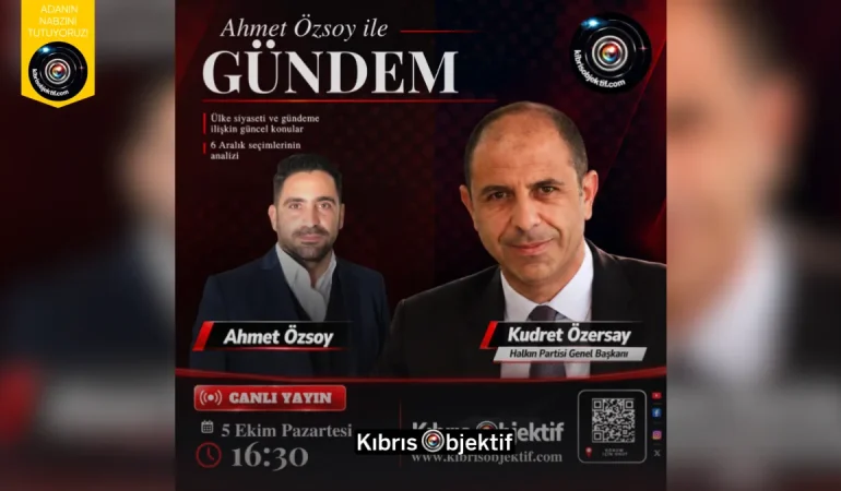 AHMET ÖZSOY İLE GÜNDEM BAŞLIYOR – İLK KONUK KUDRET ÖZERSAY - Görsel Dizayn